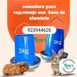 Comedero para cuy tolva PVC plato de alimento 3kg - Imagen 3