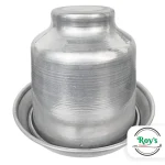 Bebedero para pollo sin asa de 1 galón en aluminio